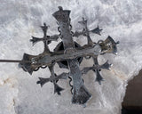 Sterling Taxco Crusader Cross Brooch