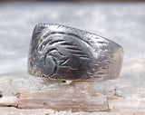 Diamond Cut Cigar Band Ring, Size 5