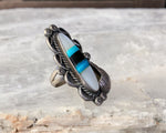 Sterling Inlay Ring by Glenn and Irene Sandoval, Size 6.25