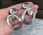 Huge Sterling Navajo Earrings by Deborah Silversmith