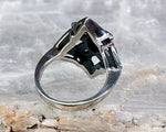 Black Onyx & Marcasite Ring, Size 6.75