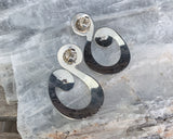Huge Sterling Navajo Earrings by Deborah Silversmith