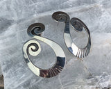 Huge Sterling Navajo Earrings by Deborah Silversmith