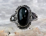 Sterling Black Onyx Ring, Size 6.5