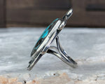 Sterling Turquoise Navajo Ring, Size 6