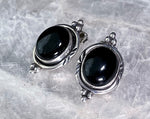 Navajo Black Onyx Clip Earrings