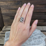 Sterling Stacked Orb Ring, Size 6.5