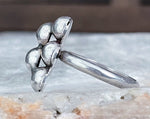 Sterling Stacked Orb Ring, Size 6.5