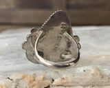 Sterling Navajo Variscite Ring, Size 6.75
