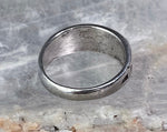 Chip Inlay Band Ring, Size 7.5