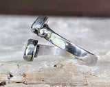 Mother of Pearl Bypass Ring, Size 6 Adjustable