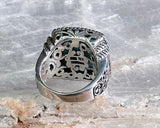 Large Square Larimar Ring, Size 5.75