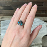 Sterling Turquoise Chief Ring by Maisel’s, Size 7.5