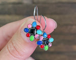 Small Rainbow Cluster Earrings
