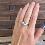 Topaz & Amethyst Stacking Rings, Size 6