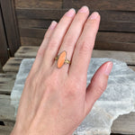 Vermeil Angel Skin Coral Ring, Size 6.25