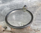 Dainty Sterling Amethyst Stacker Ring, Size 6.75