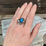Sterling Navajo Turquoise Ring, Size 5.75
