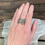Sterling Marcasite Butterfly Ring, Size 6