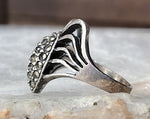 Sterling Marcasite Spider Ring, Size 6.5