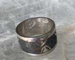Sterling Taxco Inlay Band Ring, Size 5
