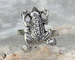 Sterling Frog Ring, Size 6.5
