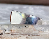 Rainbow Channel Inlay Ring, Size 6