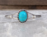 Dainty Sterling Turquoise Cuff Bracelet *AS-IS*