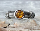 Sterling Citrine Ring by Judith Ripka, Size 5.75