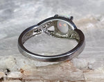 Opal & CZ Ring, Size 5.75