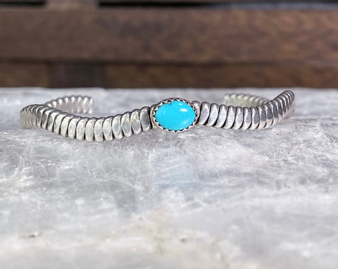 Twisted Turquoise Wave Cuff