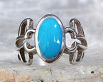 Open Design Turquoise Ring, Size 4.75