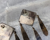 Sterling Onyx Inlay Earrings
