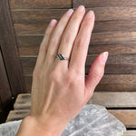 Sterling Black Onyx Ring, Size 5.25 (as-is)