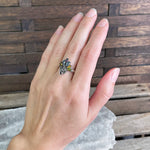 Rainbow Glass Ring, Size 6.5