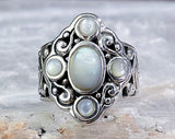 Chunky Mother of Pearl Ring by Barse, Size 5.5