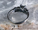Cubic Zirconia Marcasite Ring, Size 6.5