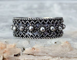 Sterling Cannetille Band Ring, Size 8.75