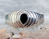 Sterling Onyx Ring, Size 5.5
