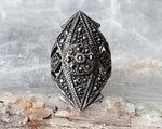 Sterling Marcasite Ring, Size 5.5