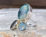 Opal & Labradorite Ring, Size 5.75