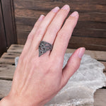 Sterling Marcasite Ring, Size 6.75