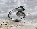 Mother of Pearl Bypass Ring, Size 6 Adjustable