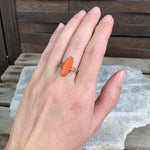 Vermeil Angel Skin Coral Ring, Size 6.75