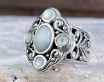 Chunky Mother of Pearl Ring by Barse, Size 5.5